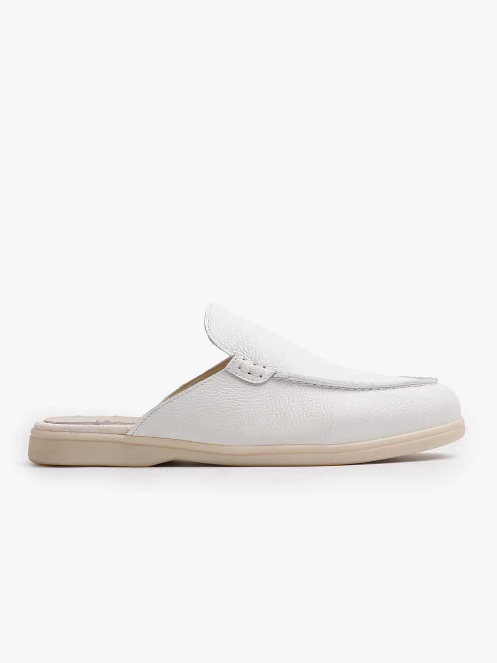 Babouche Walk Cuir Blanc